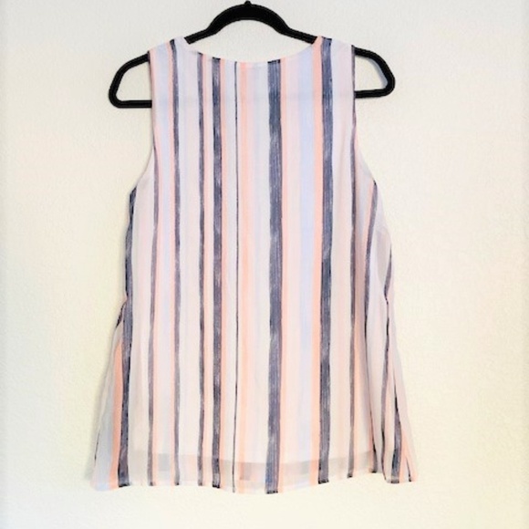 🍍 Worthington Colorful Vertical Stripe Tank Top S - Picture 2 of 4